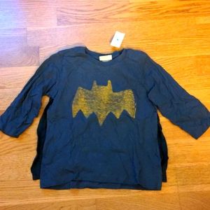 Toddler batman shirt with cape NWT